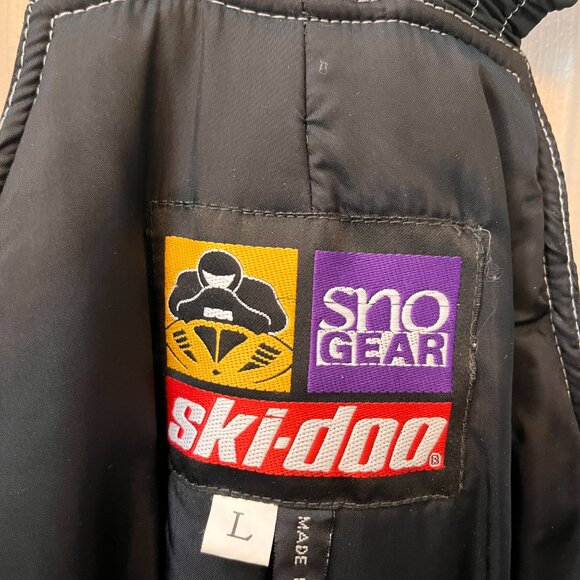 Vintage Ski Doo Overall-style Snow/Ski Pants, Black, Teens Size L - Picture 6 of 6